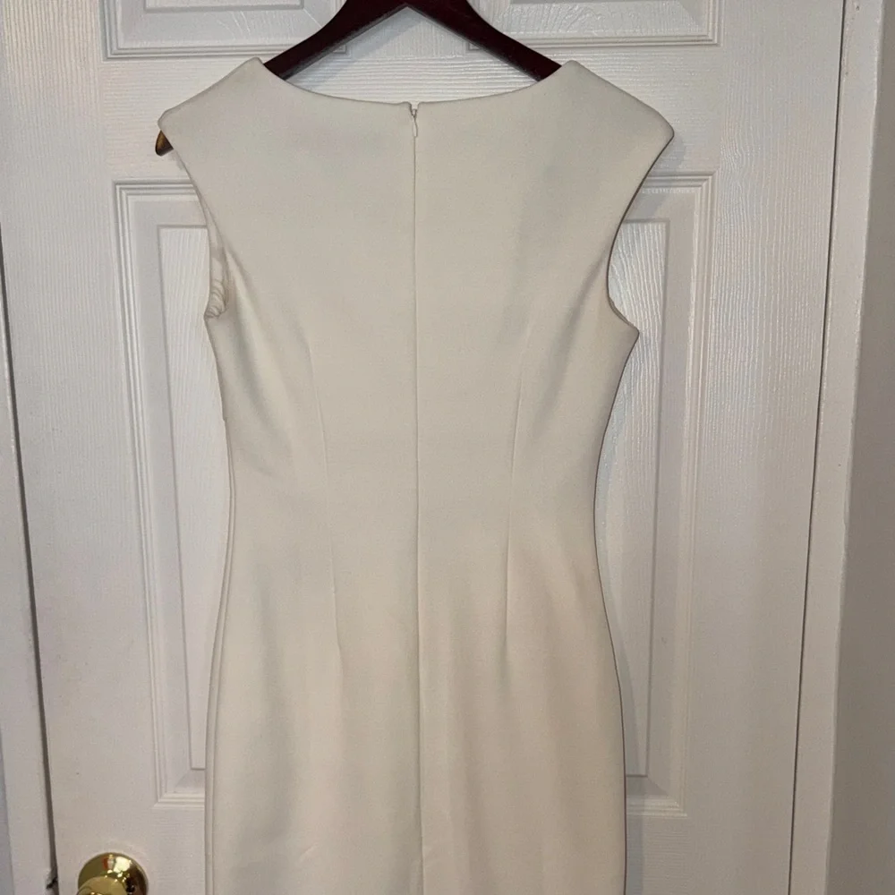BCBGMaxAzria Ivory Sleeveless Midi Dress - Picture 4 of 4